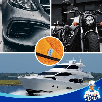 MR.SIGA_Professional_Premium_Microfiber_Towels_for_Cars,_Dual-Sided_Car_Washing_and_Detailing_Towels,_Gold,_15.7_x_23.6_inch,_12_Pack