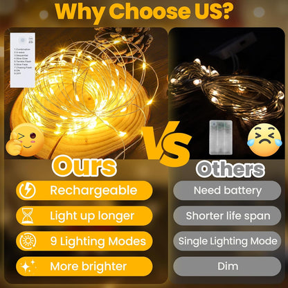 Mlambert_LED_Fairy_Lights_Battery_Operated_with_Timer,_Rechargeable_Mini_Twinkle_Lights_for_Christmas_Decor,_Holiday_Party,_32.8FT(16.4x2),_Warm_White