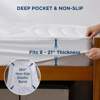 Bedsure_Twin_XL_Mattress_Pad_-_Soft_Mattress_Topper_for_College_Dorm_Room_Essentials,_Extra_Long_Twin_Quilted_Fitted_Bed_Cover_Protector_with_8-21_Inches_Deep_Pocket,_Washable,_White,_39x80_Inches
