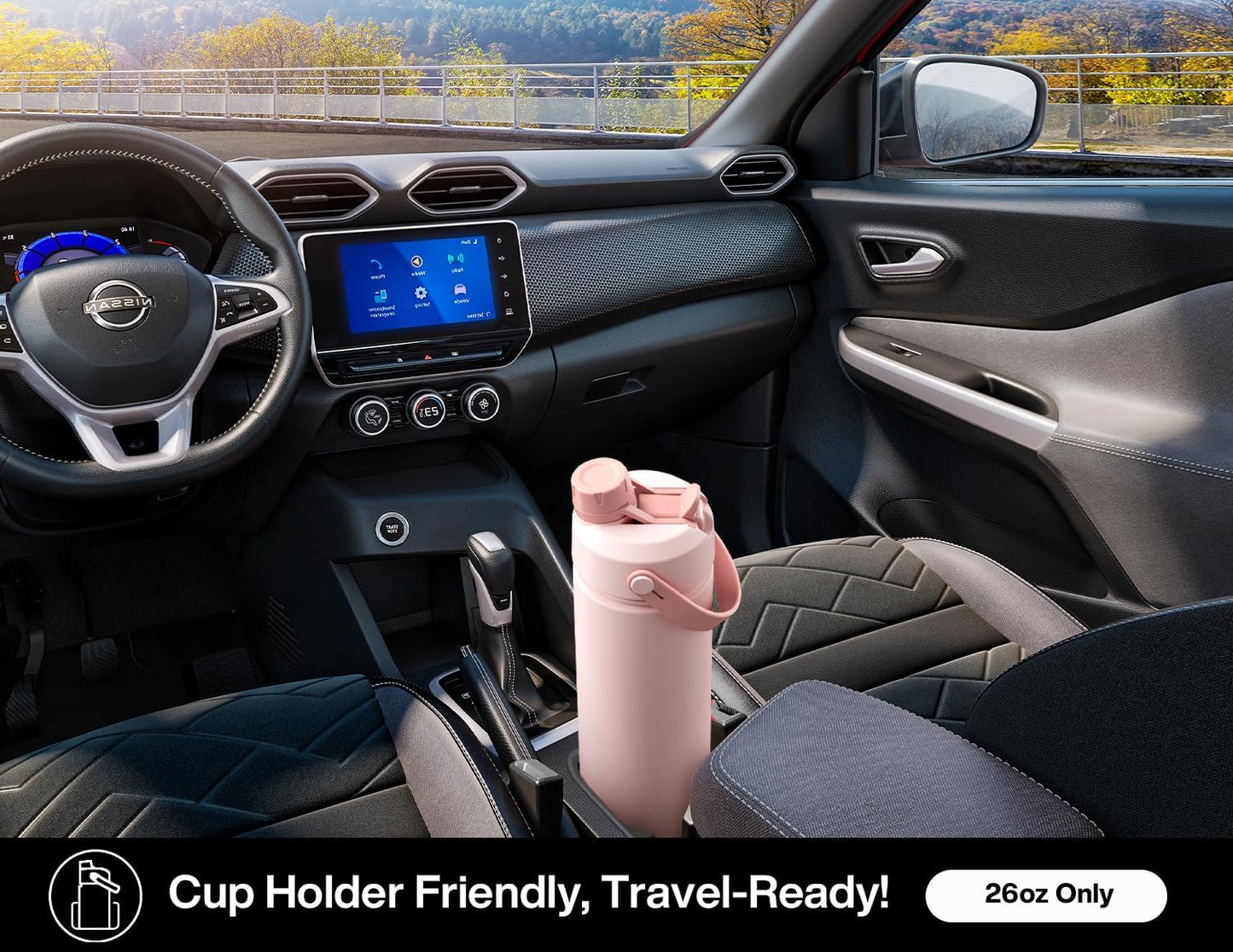 POWCAN_26_oz_Insulated_Water_Bottle_with_2-in-1_Straw_and_Spout_Lid,_Keep_Cold_24H,_Leak-Proof,_Fits_in_Car_Cup_Holder,_Stainless_Steel_Water_Bottle_for_Sports,_Travel,_and_School_(Dark_Knight)