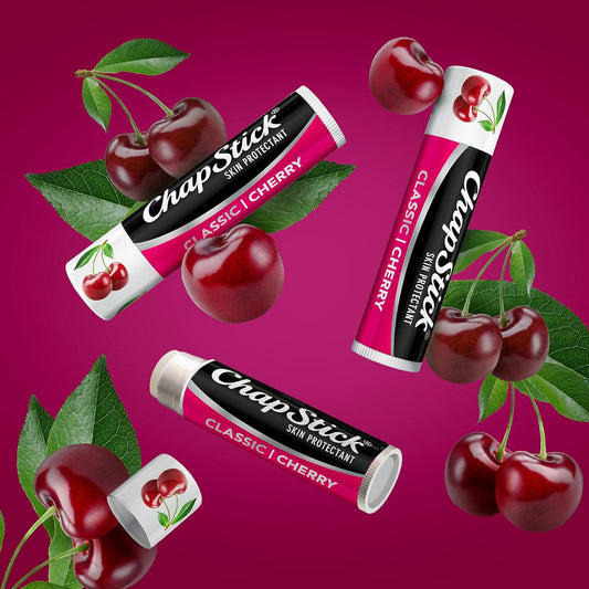 ChapStick_Classic_Skin_Protectant_Flavored_Lip_Balm_Tube,_Cherry_Flavor,_0.15_Ounce_(Pack_of_3)