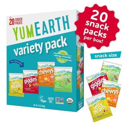 YumEarth_Organic_Variety_Box_-_Jelly_Beans,_Giggles,_Chewys,_Sour_Littles_-_Allergy_Friendly_(Top_9_Free),_No_Artificial_Dyes,_Non_GMO,_Gluten_Free,_Vegan_-Individually_Wrapped_(Pack_of_20)