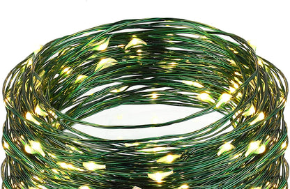 Mudder_Christmas_Battery_Operated_String_Lights_Outdoor_Green_Fairy_String_Waterproof_Starry_Fairy_Lights_with_8_Modes_Remote_Control_Timer_for_Garden_Room_Christmas_Tree(33ft,Green_and_Warm_White)