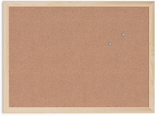 U_Brands_Cork_Bulletin_Board,_18"_x_24"_Inches,_Light_Birch_Wood_Frame_(265U00-01)