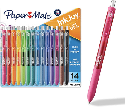 Paper_Mate_InkJoy_Gel_Pens,_Assorted,_Medium_Point_(0.7mm),_14_Count_-_Smooth_Writing,_Back_to_School,_Teacher_Supplies,_Journaling,_Note-Taking,_Doodling