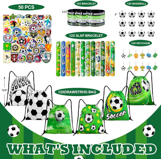 110Pcs_Soccer_Party_Favors_Drawstring_Bags_Soccer_Goodie_Bag_with_Mini_Ball,_Wristband,_Slap_bracelets,_Keychains,_Stickers_for_Soccer_Party_Supplies