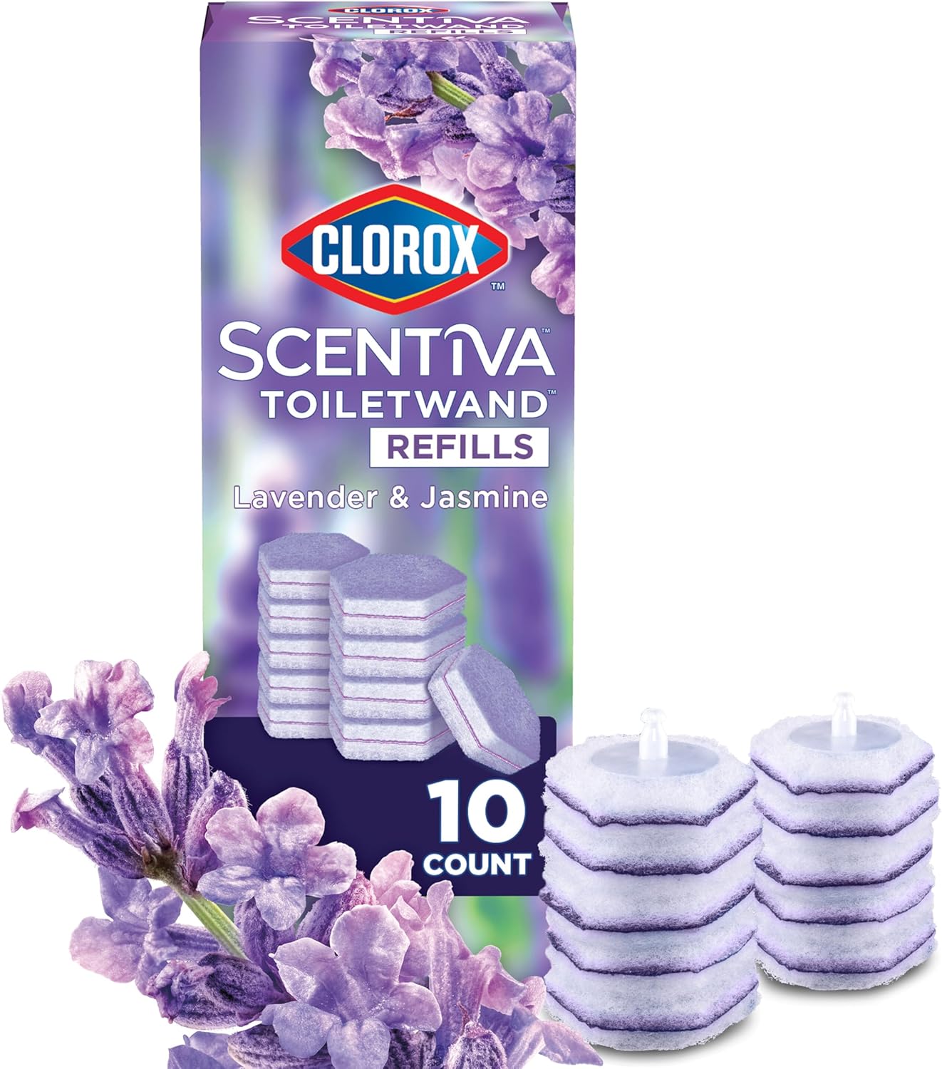 CLOROX_Scentiva_ToiletWand_Toilet_Cleaner_Refills,_Toilet_brush,_Lavender_and_Jasmine,_10_Count