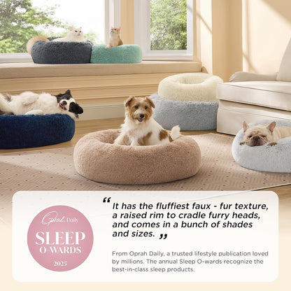 Bedsure_Calming_Dog_Bed_Medium_Size_Dog_-_Donut_Washable_Medium_Pet_Bed,_30_inches_Anti-Slip_Round_Fluffy_Plush_Faux_Fur_Cat_Bed,_Fits_up_to_45_lbs_Pets,_Camel