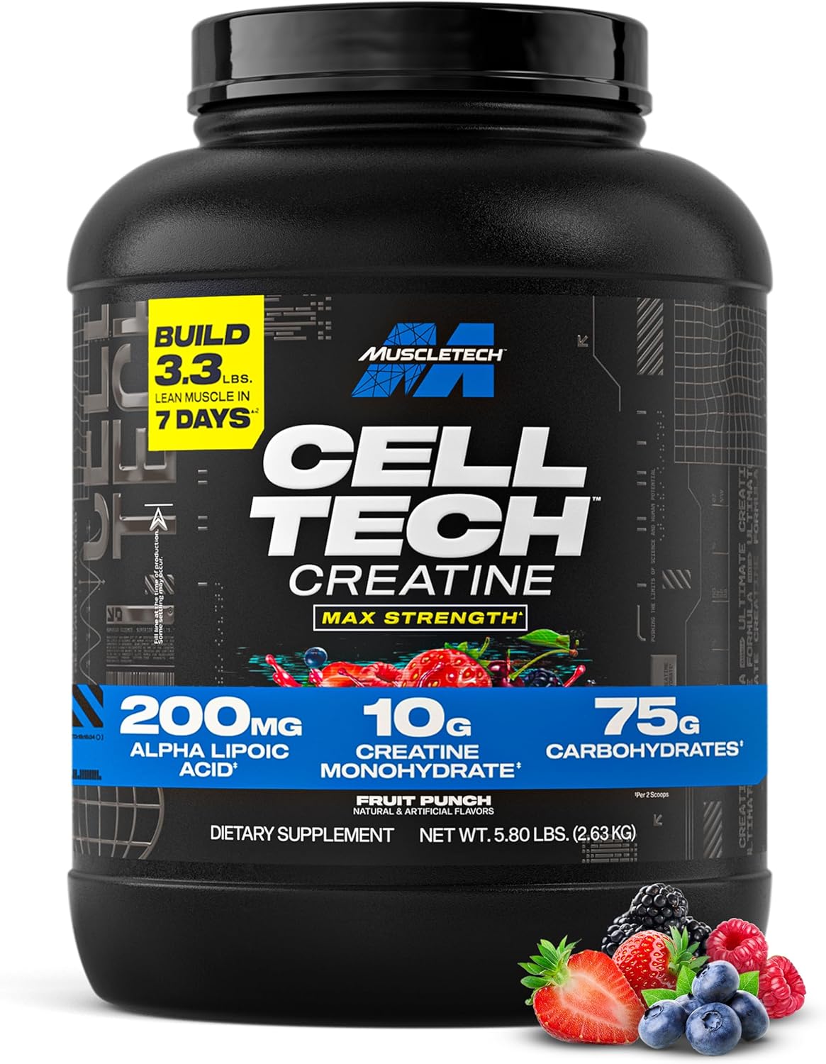 MuscleTech_Creatine_Monohydrate_Powder_-_Cell-Tech_Creatine_Powder_Post_Workout_Recovery_Drink,_Muscle_Builder_&_Musclebuilding_Creatine_Supplement_-_Fruit_Punch,_6_lbs_(56_Serv)_-_Packaging_May_Vary