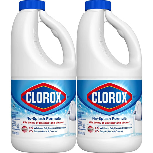 Clorox_Splashless_Disinfecting_Bleach_Cleaner,_2_Pack_Regular_Concentrated_Liquid_Bleach,_Removes_Mold,_Mildew_and_Stains,_Whitens,_for_Multi_Purpose_Cleaning_and_Laundry,_40_oz_Bottles