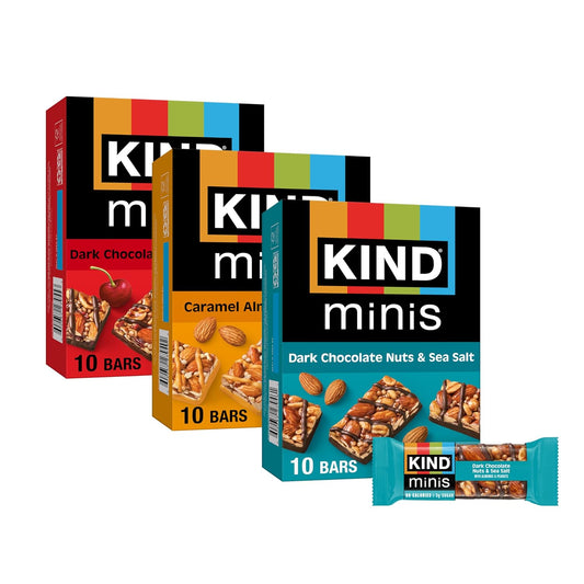 KIND_Mini_Snack_Bars_Variety_Pack,_Gluten_Free,_Low_Sugar,_Low_Calorie_Snacks,_Dark_Chocolate_Nuts_&_Sea_Salt,_Caramel_Almond_&_Sea_Salt,_Dark_Chocolate_Cherry_Cashew,_80_Count