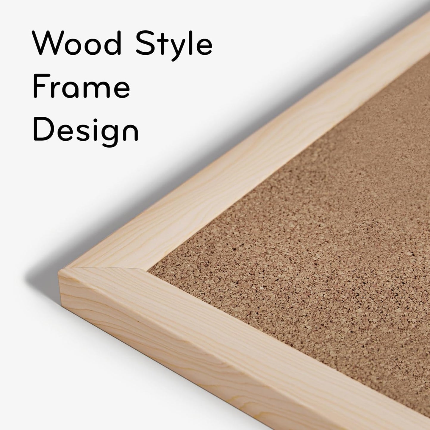 U_Brands_Cork_Bulletin_Board,_18"_x_24"_Inches,_Light_Birch_Wood_Frame_(265U00-01)