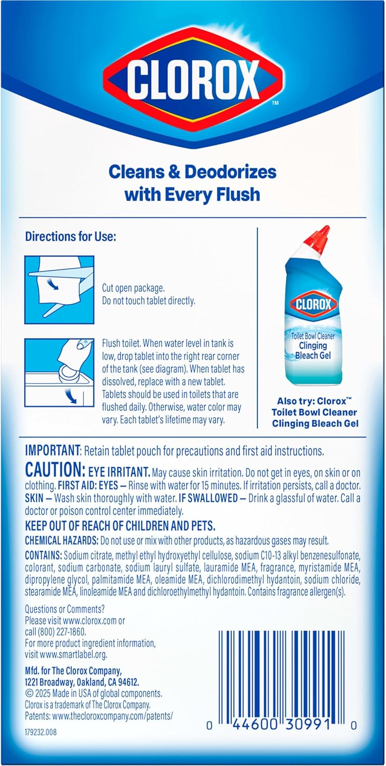 Clorox_Ultra_Clean_Toilet_Tablets_Bleach_&_Blue,_Rain_Clean_Scent,_2.47_Ounces_Each,_4_Count_(Package_May_Vary)
