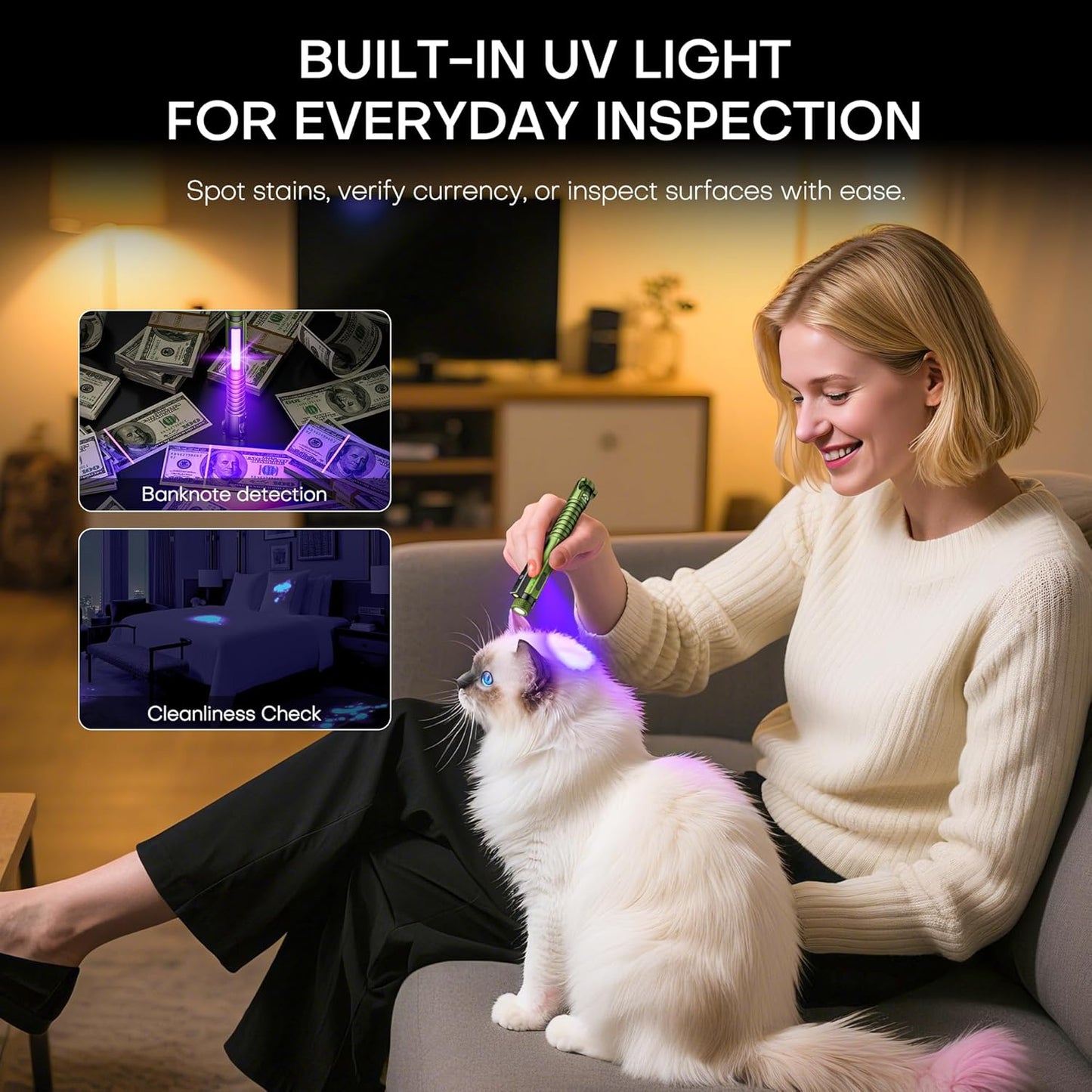 EDC_Flashlight_Rechargeable,800_Lumen_Small_Flashlight_with_Magnetic_Clip_&_Base,_11_Modes_LED_Flashlight,Glass_Breaker&Bottle_Opener,_USB-C_Flashlight_for_Working,Home_and_Emergency