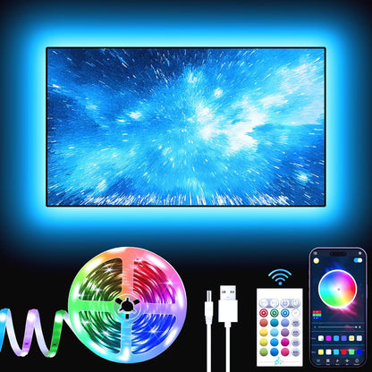 GIPOYENT_TV_LED_Lights,_9.8FT/13.1Ft/16.4FT/18FT/19.6FT/23FT_LED_Lights_for_35-85_Inch,_TV_Behind_with_Bluetooth_Function_-_RGB_Color_Changing_Light_Strip_for_Home_Theater