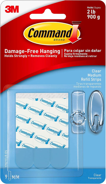 Command_Clear_Replacement_Strips,_Re-Hang_Indoor_Clear_Hooks,_9_strips_(17021CLR-ES)
