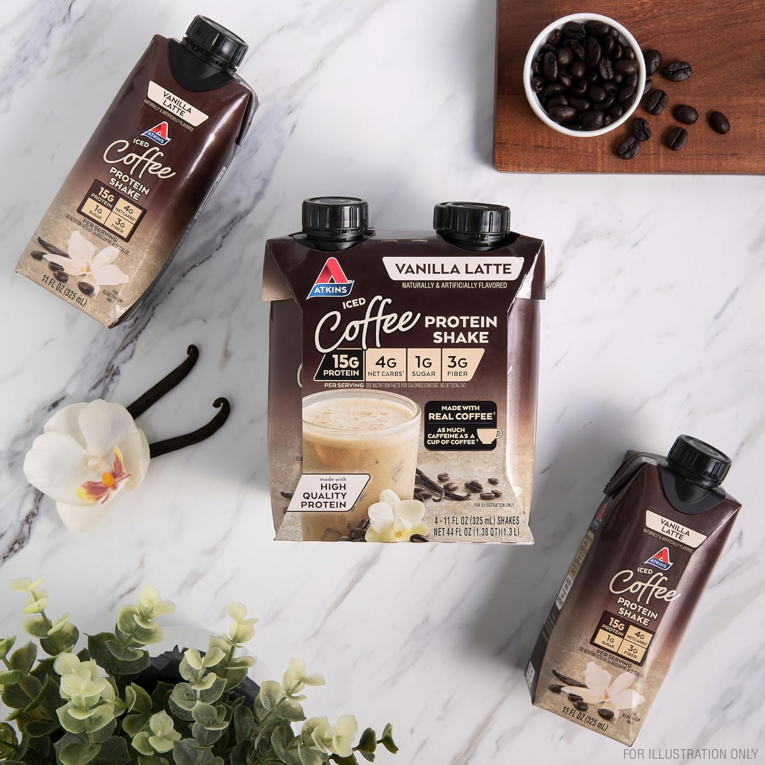 Atkins_Iced_Coffee_Vanilla_Latte_Protein_Shake,_Coffee_and_Vanilla_Flavored,_15g_Protein,_4g_Net_Carbs,_1g_Sugar,_Low_Carb,_Keto_Friendly,_High_Protein_Shake,_12_Pack_(11_fl._oz_each)