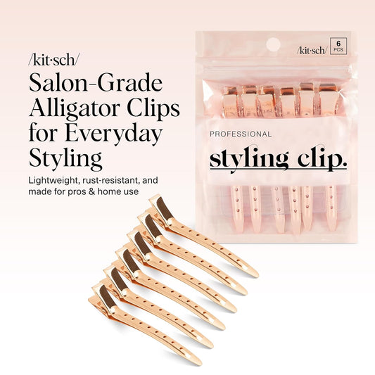 Kitsch_Professional_Alligator_Clips_for_Hair_Styling_–_3.5"_Aluminum_Hair_Sectioning_Clips_for_Salon_&_Makeup_Application_|_Ideal_Gifts_for_Women_–_Rose_Gold,_6_Pcs