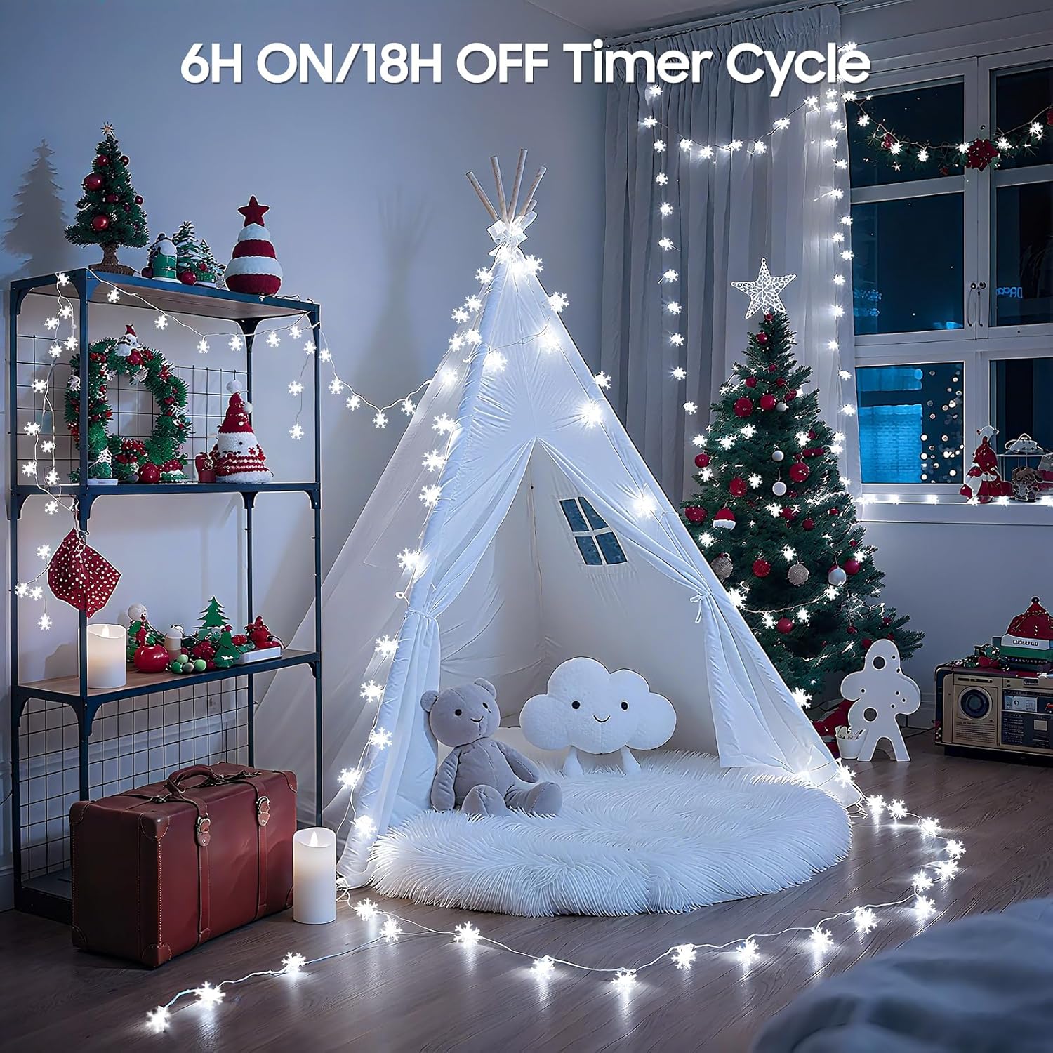 Lakumu_Christmas_Lights_Snowflake,_20FT_40_LED_String_Lights_Battery_Operated,_8_Modes_Timer_Rechargeable_Fairy_Lights_Indoor_for_Bedroom_Room_Party_Home_Xmas_Tree_Decor,_Cool_White