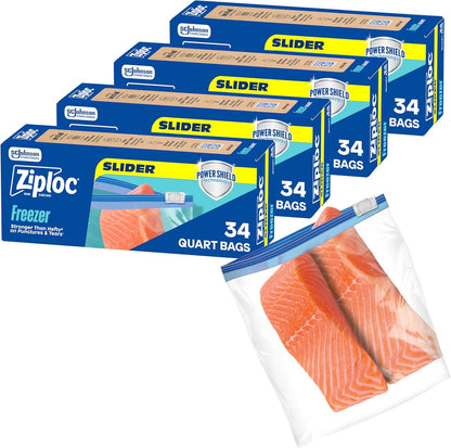 Ziploc_Quart_Food_Storage_Freezer_Slider_Bags,_Power_Shield_Technology_for_More_Durability,_136_Bags_Total