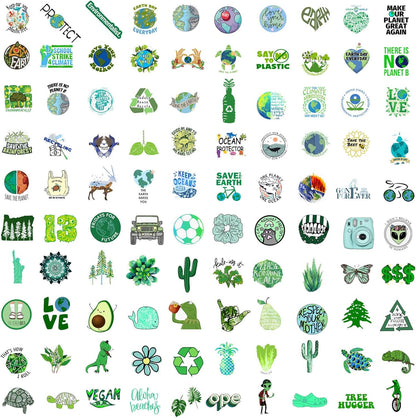 100PCS_Earth_Day_Stickers,_Environmental_Protection_Vinyl_Waterproof_Stickers_for_Water_Bottles,_Laptops,_Skateboards_&_Notebooks,_Save_the_Earth_Environmental_Decals_for_Kids_Teens_Students
