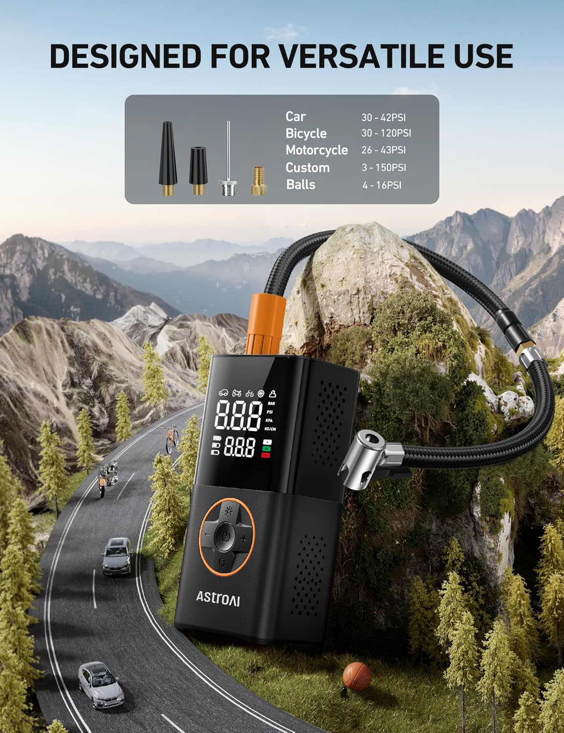 AstroAI_L7_Tire_Inflator_Portable_Air_Compressor,150_PSI_Cordless_Mini_Air_Bike_Auto_Shut-Off_Pump_with_Digital_Display_Pressure_Gauge,_Fast_Inflation_&_LED_Light_for_Car_Tires,Motorcycles,Bikes,Balls