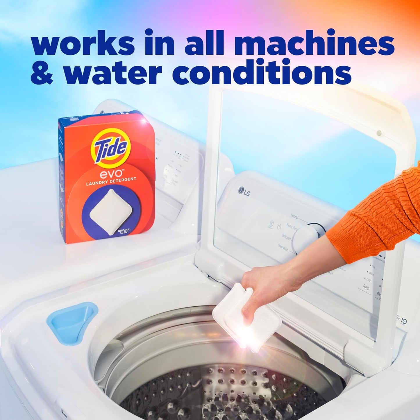 Tide_evo_Spring_Blast_Scent_Laundry_Detergent_Fiber_Tiles_Works_on_100%_of_Common_Stains_Safe_for_All_Machines_and_Water_Conditions_Concentrated_HE_Compatible_Clean_and_Instant_Dissolve,_42_Count