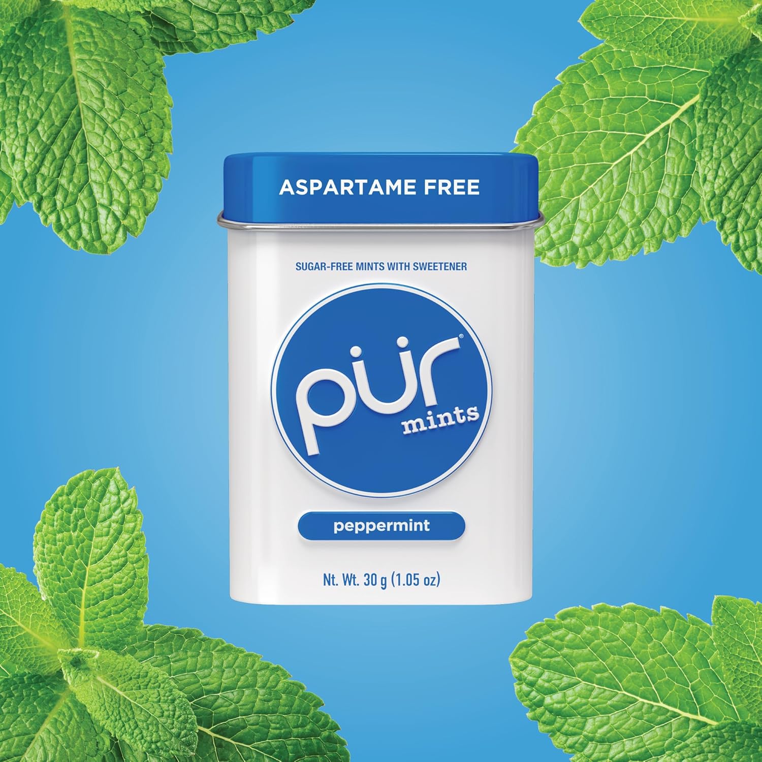 PUR_Mints_|_Aspartame_Free_Mints_|_Made_with_Xylitol_|_Sugar_Free,_Vegan,_Gluten_Free_&_Keto_Friendly_|_Natural_Peppermint_Flavored_Mints,_30_Pieces_(Pack_of_2)