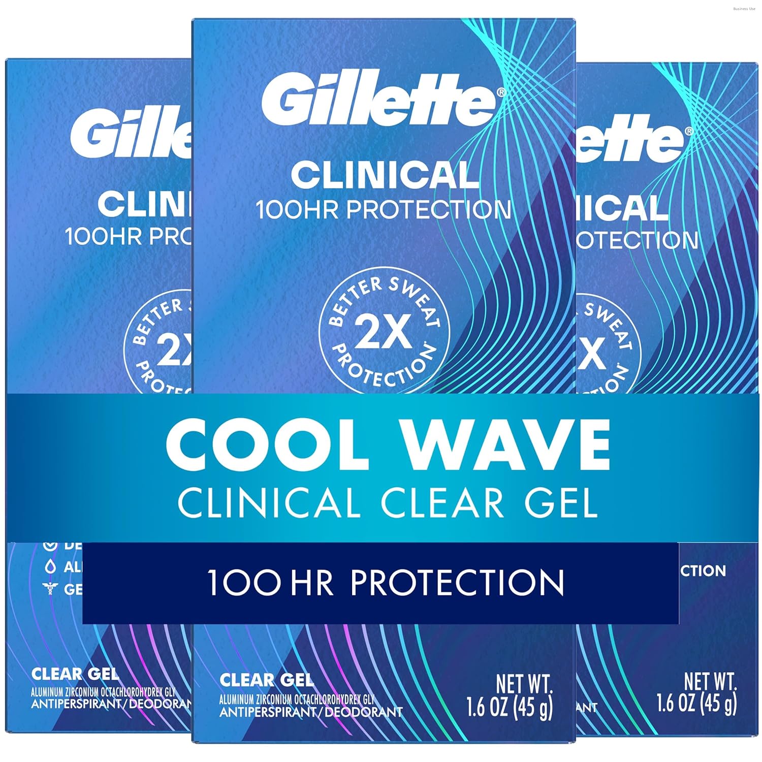 Gillette_Clinical_Antiperspirant_and_Deodorant_for_Men,_100HR_Sweat_&_Odor_Protection,_Long_Lasting_Freshness,_Anti-White_Mark_Technology,_Clear_Gel,_Cool_Wave_Scent,_1.6_oz_(Pack_of_3)