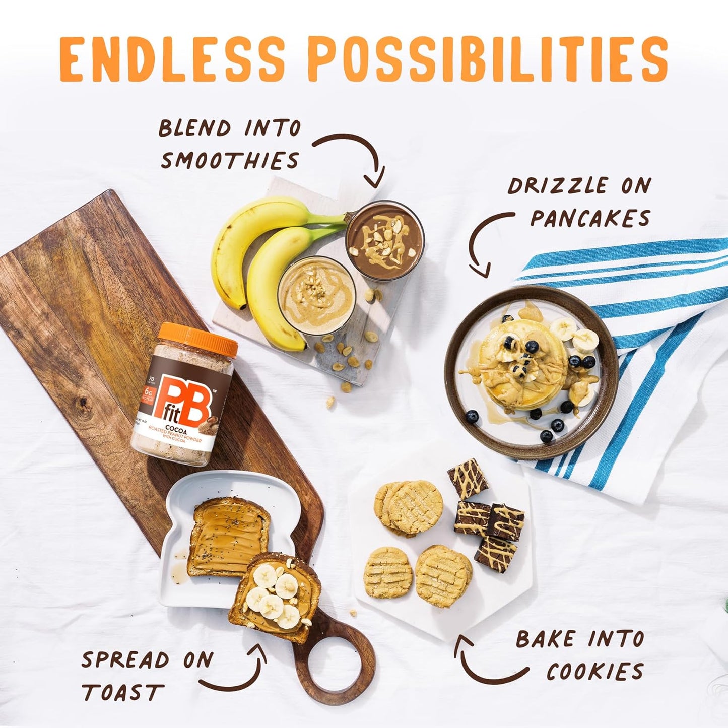 PBfit_15_Ounce_Peanut_Butter_Powder_Chocolate_Flavor,_Cocoa_Powdered_Peanut_Butter_Spread_From_Real_Roasted_Peanuts_and_Cocoa,_6g_of_Protein_7%_DV,_Gluten-Free,_70_calories,_88%_less_fat_(Pack_of_1)