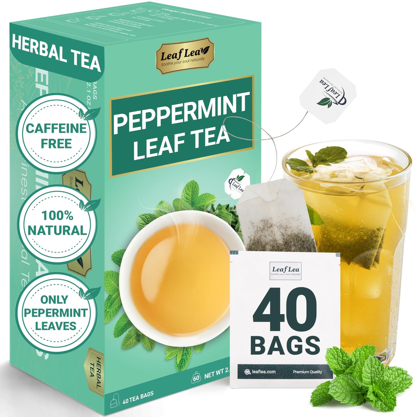 Peppermint - 40 Tea Bags (Pack of 1)