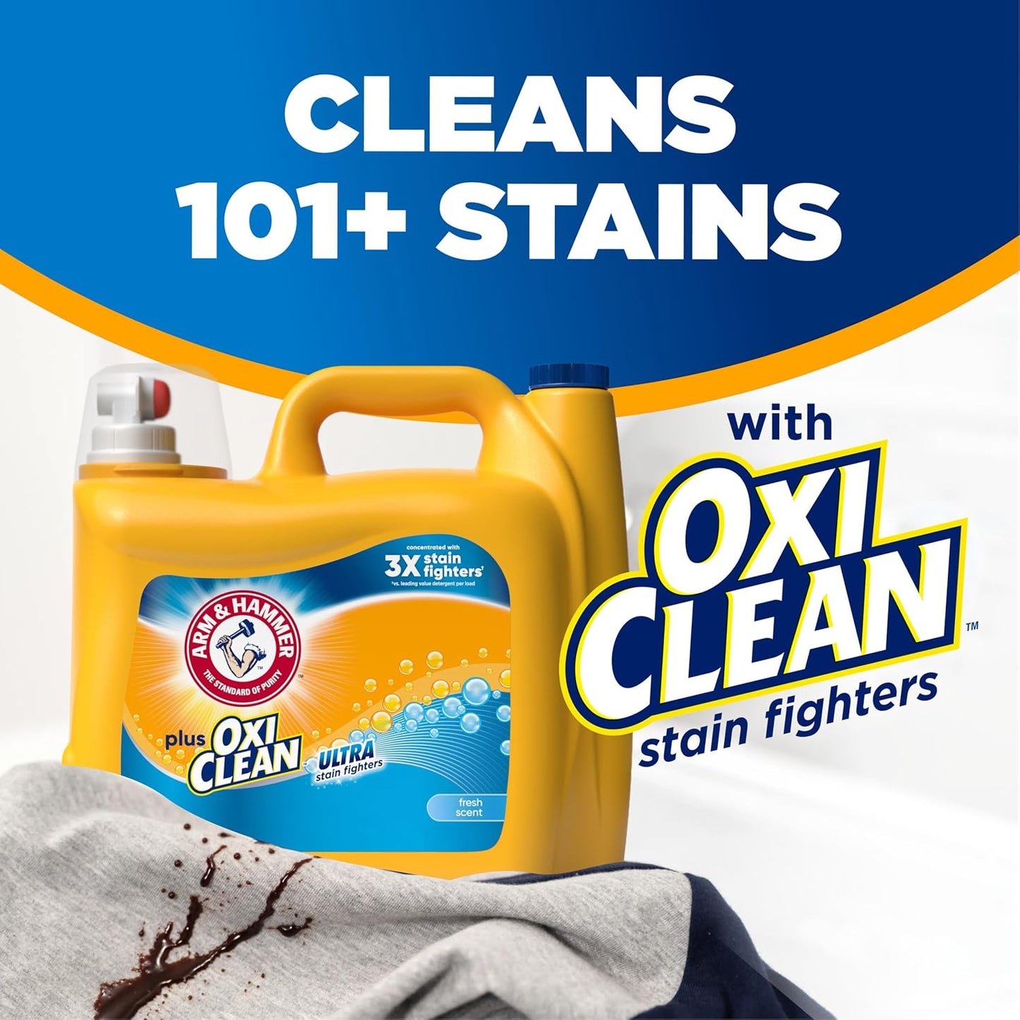 ARM_&_HAMMER_Plus_OxiClean_Ultra_Stain_Fighters_Liquid_Laundry_Detergent,_Stain_Remover_for_Clothes,_Fresh_Scent,_122_Loads,_158.6_Fl_Oz