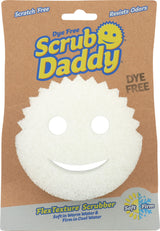 Scrub Daddy Sponge - Dye Free - Scratch-Free Scrubber for Dishes and Home, Odor Resistant, Soft in Warm Water, Firm in Cold, Deep Cleaning, Dishwasher Safe, Multi-use, 1ct (2 Pack)