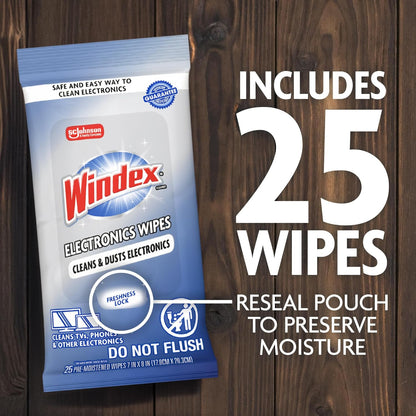 Windex_Electronic_Cleaning_Wipes,_Pre-Moistened_Screen_Wipes_for_TVs,_Phones,_and_Other_Electronics,_Resealable_for_a_Freshness_Lock,_25_Count
