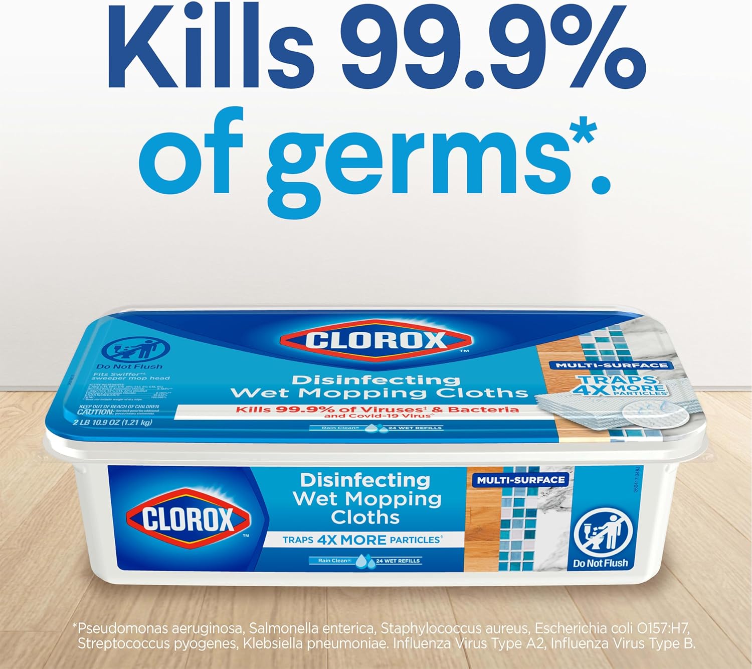 Clorox_Disinfecting_Wet_Mop_Pad,_Disposable_Mop_Heads,_Multi-Surface_Floor_Wipes,_Rain_Clean,_2_Packs,_24_Wet_Refills_Per_Pack_(Package_May_Vary)
