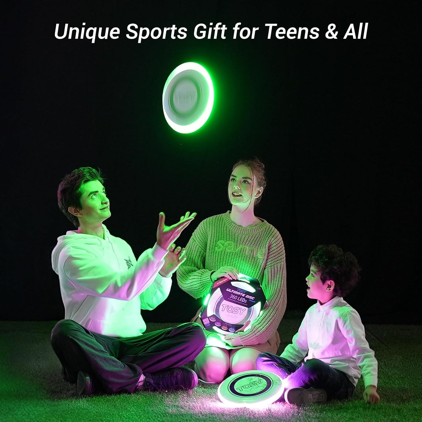 TOSY_Flying_Disc_-_108_RGB_Multicolor_or_36_Monocolor_LEDs,_Super_Bright,_Smart_Modes,_Easter_Basket_Stuffers_Gift,_Camping_Toy_for_Kid/Teen/Adult,_Auto_Light_Up,_Rechargeable,_Waterproof,_175g