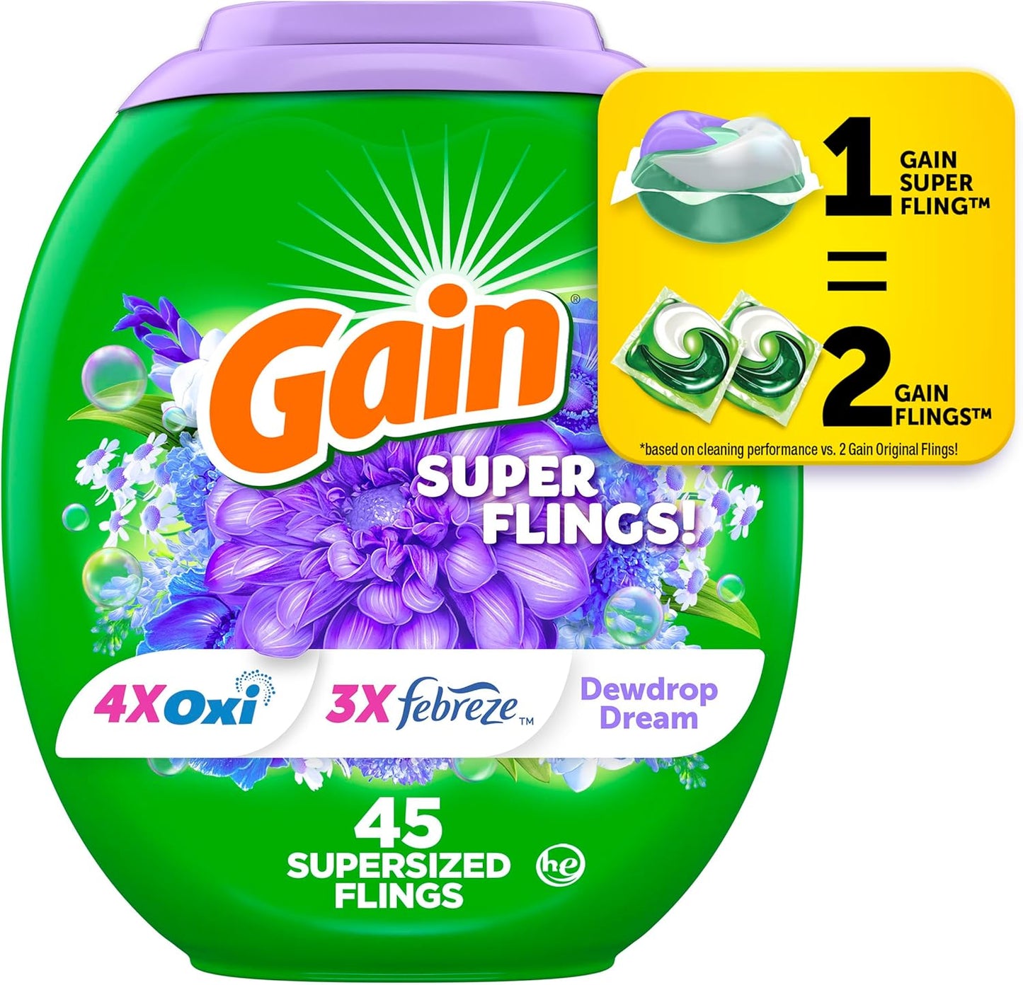 Gain_Super_Flings_Laundry_Detergent_Pacs,_45_Count,_Dewdrop_Dream_scent,_clean_and_fresh_washing_detergent_laundry_soap_pacs