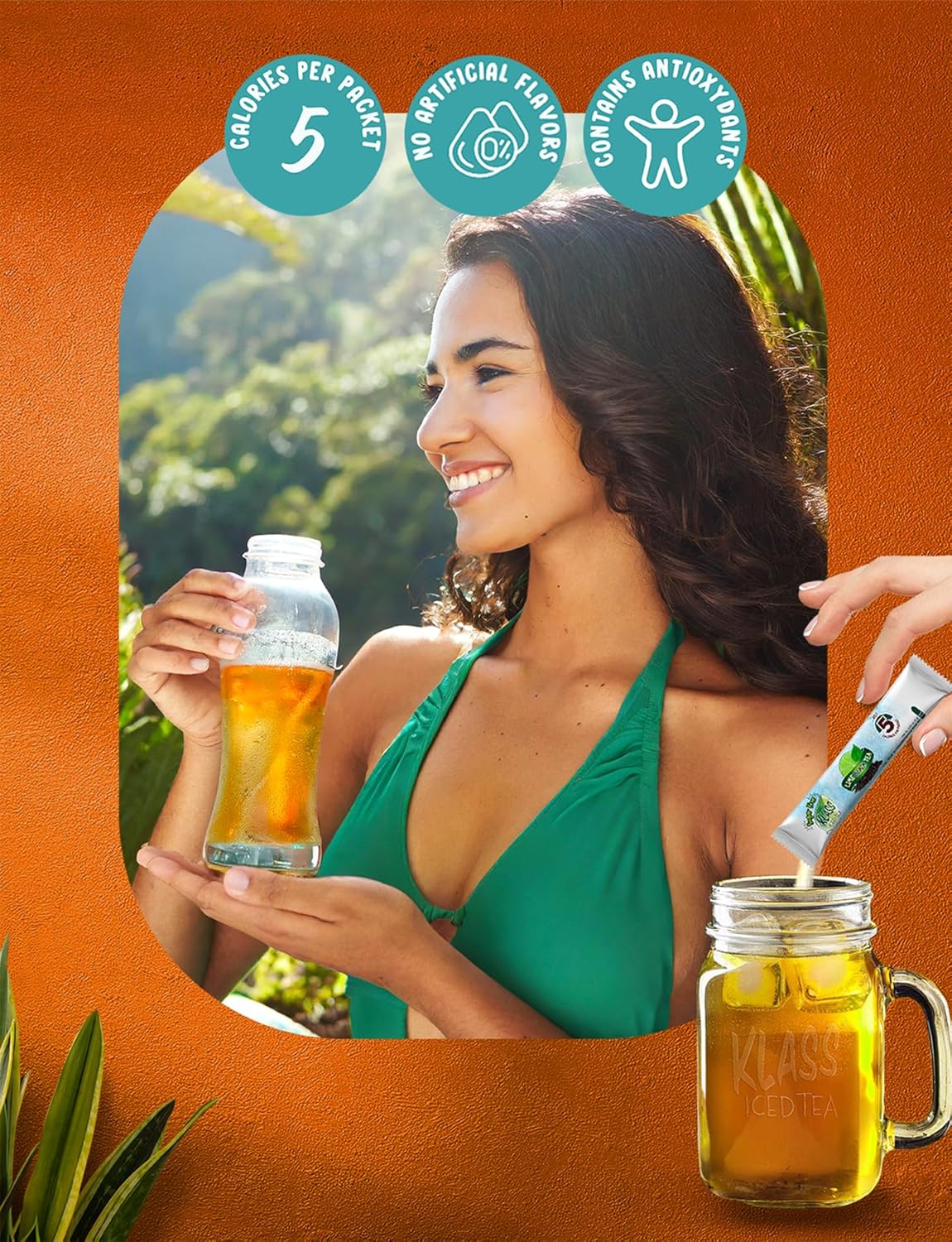 Klass_Iced_Tea_Drink_Mix_-_Sugar_Free_Variety_Pack_-_Peach_&_Lime_Black_Tea_On-The-Go!_(44_Count_Powder_Stick_Packs)_5_Calories_Per_Packet