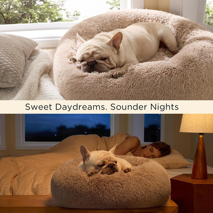 Bedsure_Calming_Dog_Bed_Medium_Size_Dog_-_Donut_Washable_Medium_Pet_Bed,_30_inches_Anti-Slip_Round_Fluffy_Plush_Faux_Fur_Cat_Bed,_Fits_up_to_45_lbs_Pets,_Camel