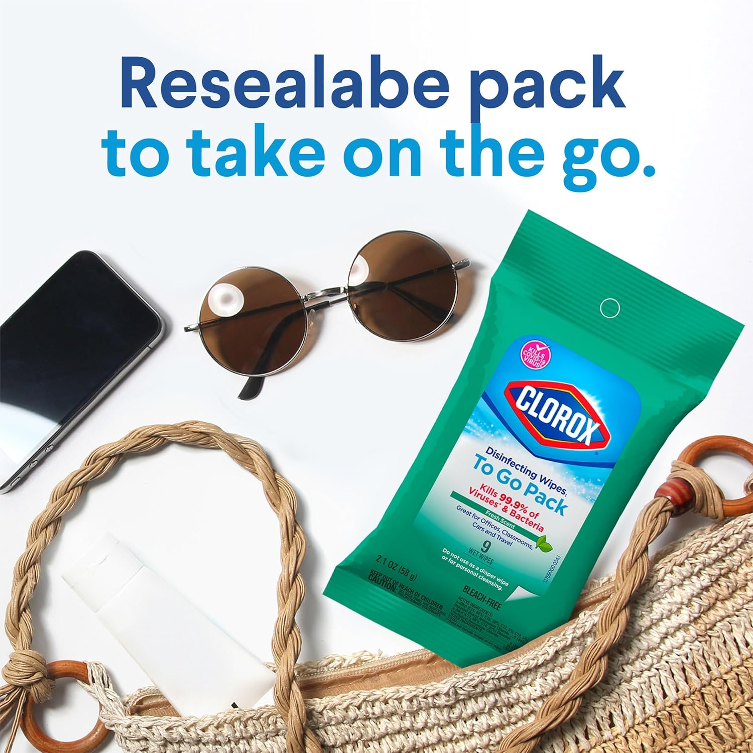 Clorox_Disinfecting_Wipes_To_Go_Pack,_Bleach_Free,_Fresh_Scent,_9_Count,_Pack_of_24_(Pack_May_Vary)