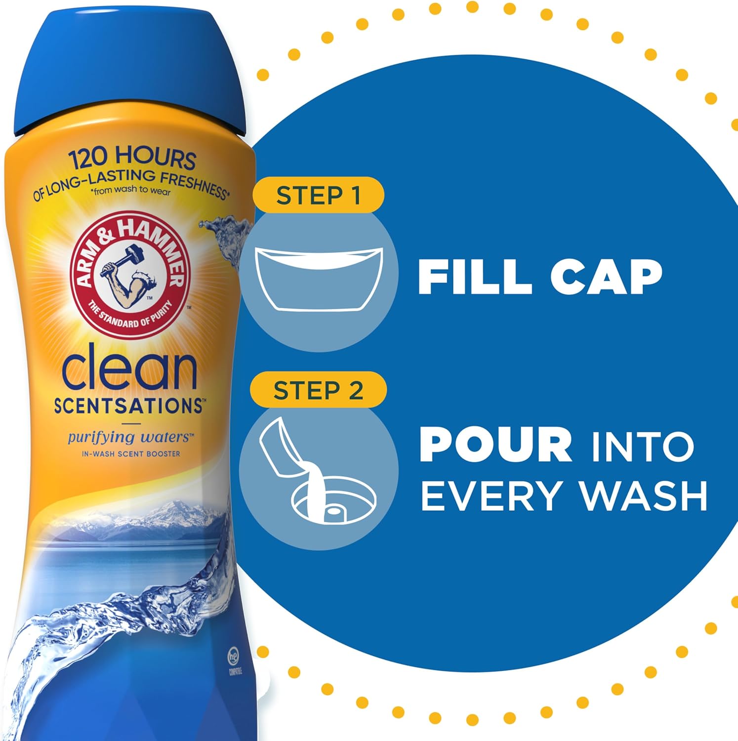 ARM_&_HAMMER_Clean_Scentsations_In-Wash_Scent_Booster,_Laundry_Scent_Booster_Purifying_Waters_scent,_45_Oz