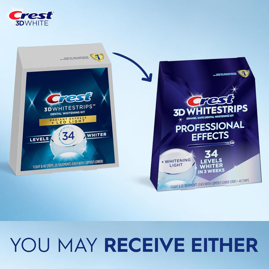 Crest_3D_Whitestrips_Professional_Effects_+_LED_Light_–_Teeth_Whitening_Kit,_1_Light_+_20_Treatments,_Each_with_1_Upper/1Lower,_40_Strips_–_Crest_3DWhite_Teeth_Whitening_Strips