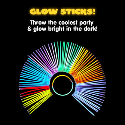 JOYIN_144_Pcs_8"_Glowsticks,_Halloween_Supplies_Pack,_Bracelets_Necklaces,_Glow_in_the_Dark_Party_Favors,_Easter,_Christmas,_Football_Party_Supplies