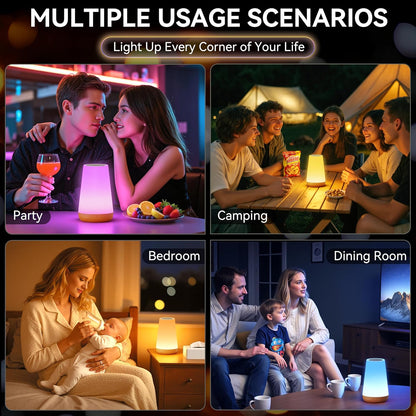 Auxmir_LED_Night_Light_Bedside_Lamp_Touch_and_Remote_Control_Dimmable_Tabletop_13_RGB_Colors_Changing_5_Brightness_Adjustable_Rechargeable_Portable_Lamp_for_Baby_Kids_Nursery_Bedroom_Bathroom_Camping