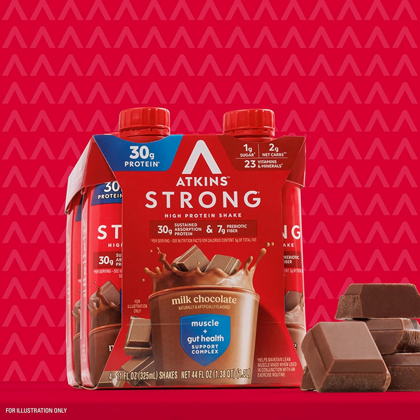 Atkins_Strong_High_Protein_Shake,_Milk_Chocolate,_30g_Protein,_7g_Prebiotic_Fiber,_1g_Sugar,_GLP-1_Support,_Muscle_&_Gut_Health_Support_Complex,_12_Count