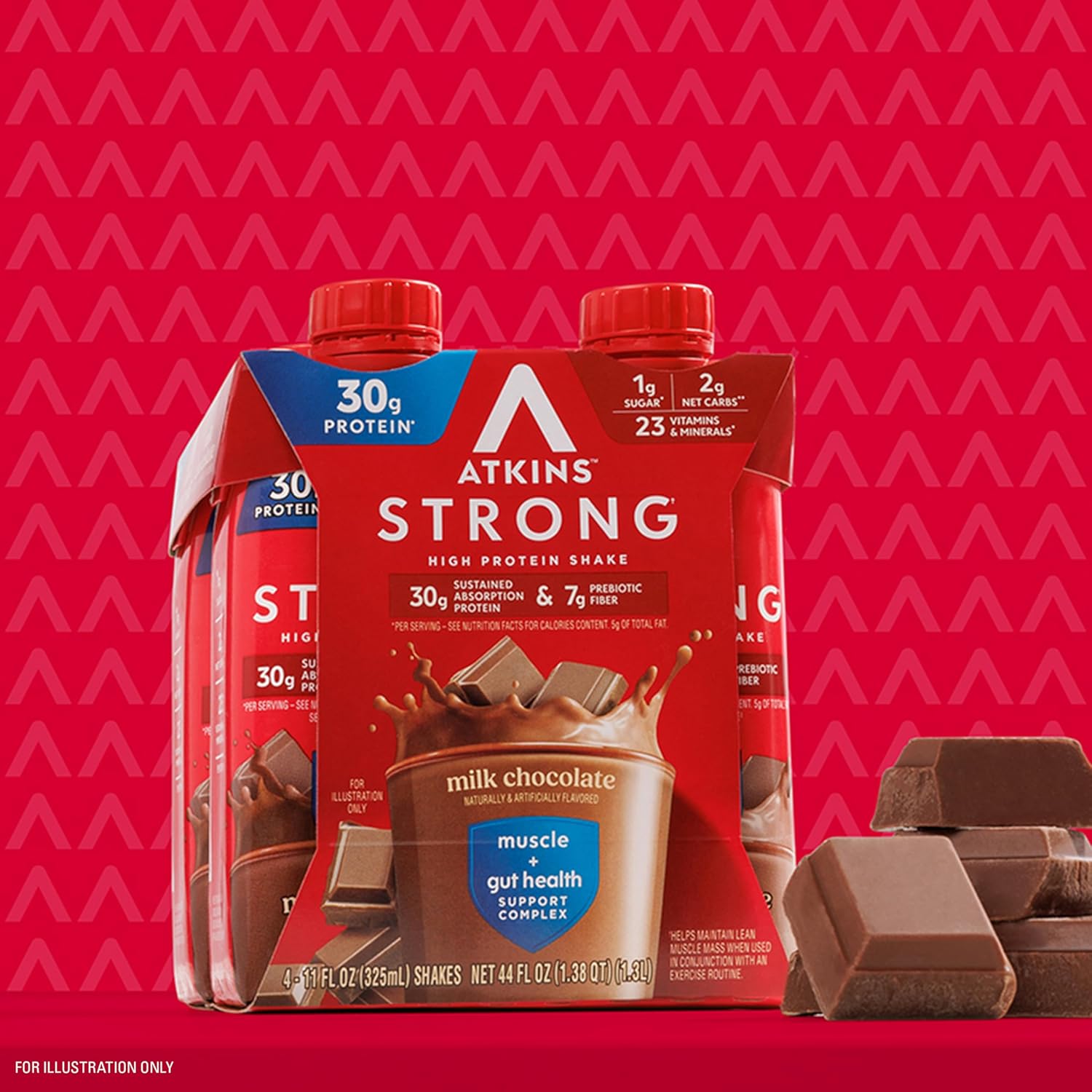 Atkins_Strong_High_Protein_Shake,_Milk_Chocolate,_30g_Protein,_7g_Prebiotic_Fiber,_1g_Sugar,_GLP-1_Support,_Muscle_&_Gut_Health_Support_Complex,_12_Count