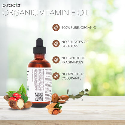 PURA_D'OR_4_Oz_Organic_Vitamin_E_Oil_70,000_IU,_USDA_Certified_Face,_Body,_Hair_&_Bath_Oil_with_Argan,_Jojoba,_Rosehip,_Apricot,_Almond_&_Avocado,_Lightweight_Moisturizing_Blend_for_Soft,_Smooth_Skin