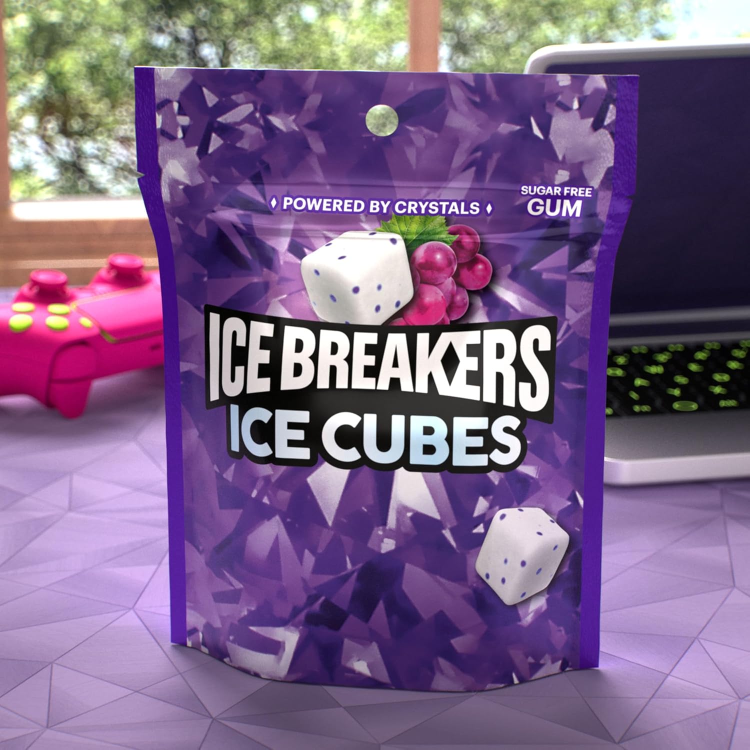 ICE_BREAKERS_Ice_Cubes_Arctic_Grape_Flavored_Sugar_Free_Chewing_Gum_Pouch,_8.11_oz_(100_Pieces)