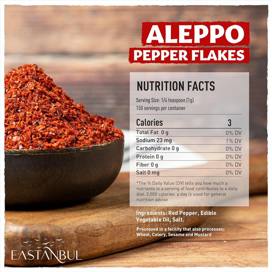 Eastanbul_Aleppo_Pepper,_5.3oz,_Aleppo_Pepper_Flakes,_Ground_from_Turkey,_Pul_Biber_for_Mediterranean_&_Middle_Eastern_Dishes,_Crushed_Turkish_Red_Biber_Flakes,_Delicious_Chili,_Vegan,_Gluten_Free