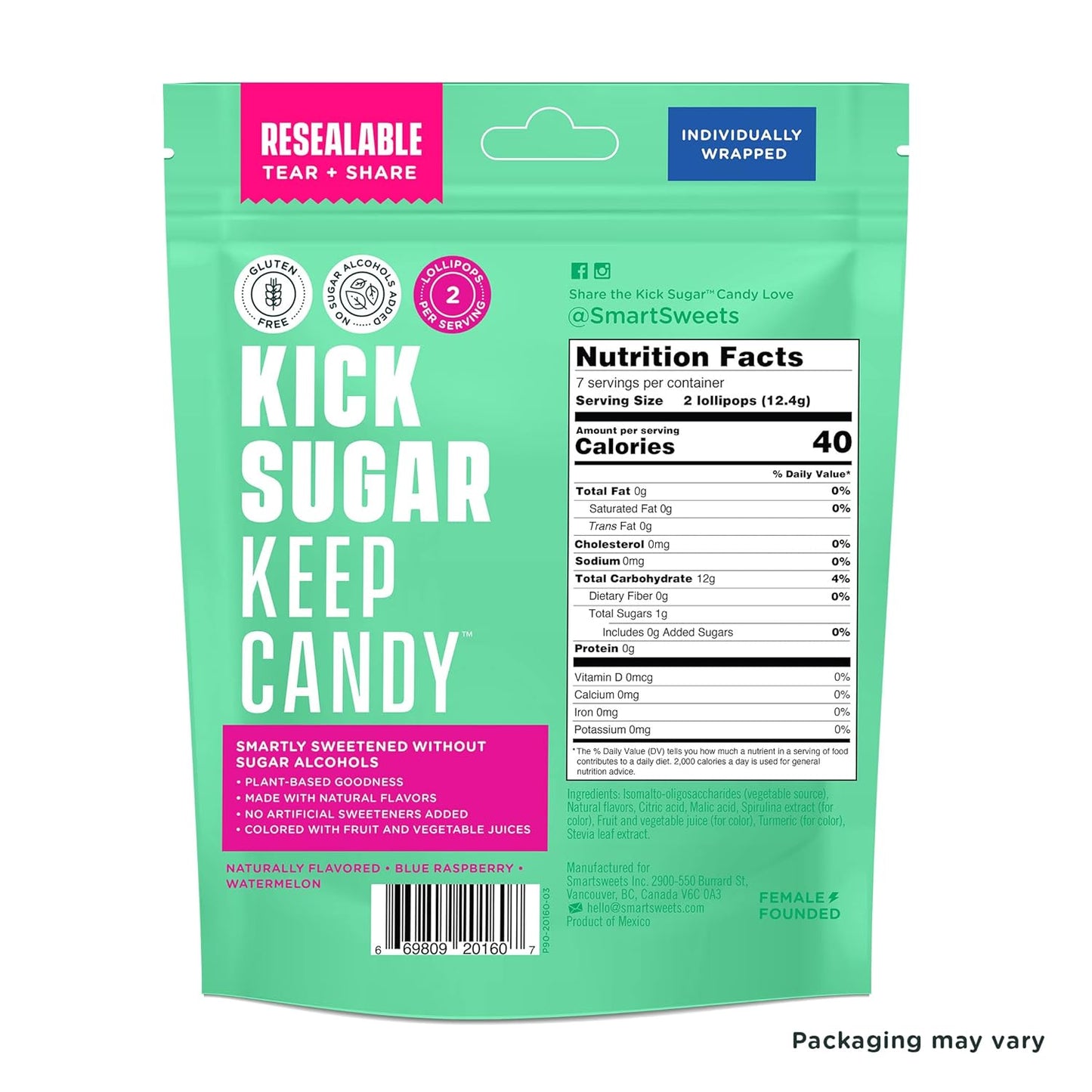 SmartSweets_Lollipops,_3oz,_Blue_Raspberry_&_Watermelon_Flavors,_Hard_Candy_with_Low_Sugar_(1g),_Low_Calorie_(40),_No_Artificial_Sweeteners,_Plant-Based,_Gluten-Free